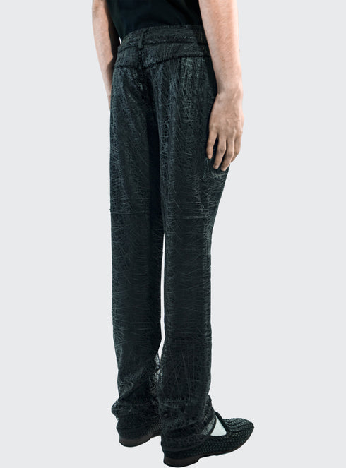 Webbed Mini Boot Flare Trousers - M424100HYB